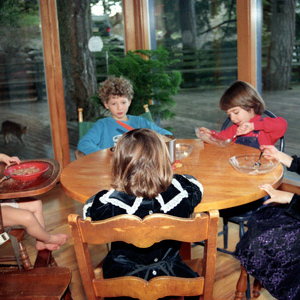 Children, listening, eating